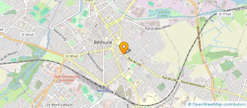 localisation de l'entreprise MADAME MICHELE GREBERT à BETHUNE