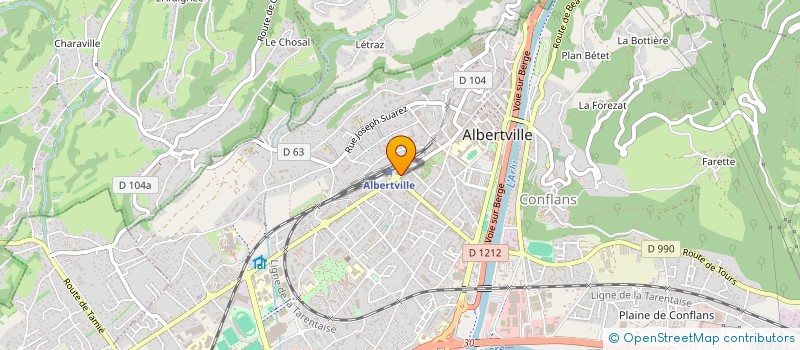 localisation de l'entreprise MADAME MICHELE GUERIDON  ALBERTVILLE