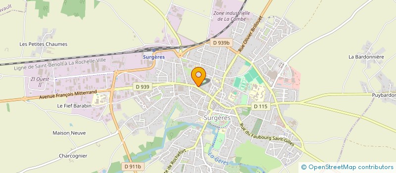 localisation de l'entreprise MADAME MICHELE HORNEC  SURGERES