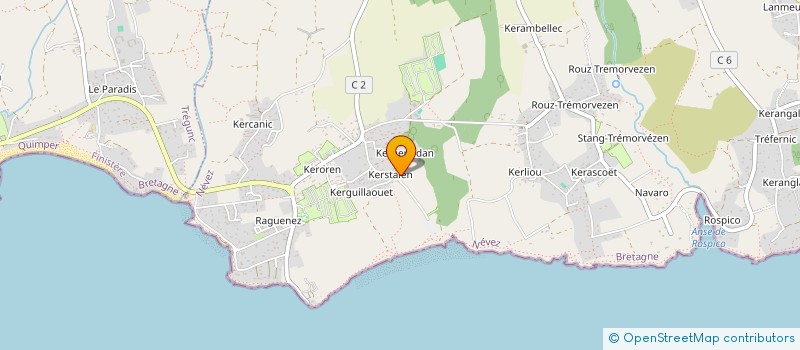 localisation de l'entreprise MADAME MICHELE KERGOURLAY  NEVEZ