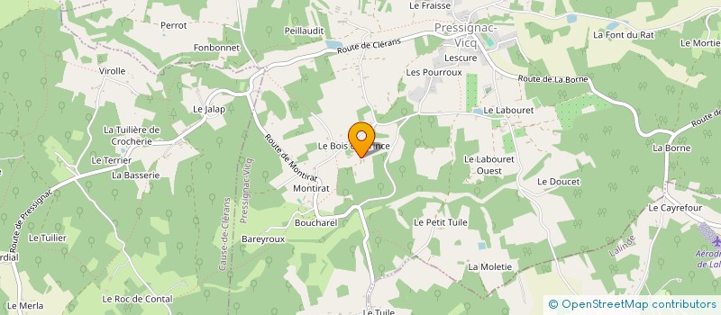 localisation de l'entreprise MADAME MICHELE LEFEBVRE à PRESSIGNAC-VICQ