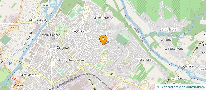 localisation de l'entreprise MADAME MICHELE LEGRAND à COGNAC