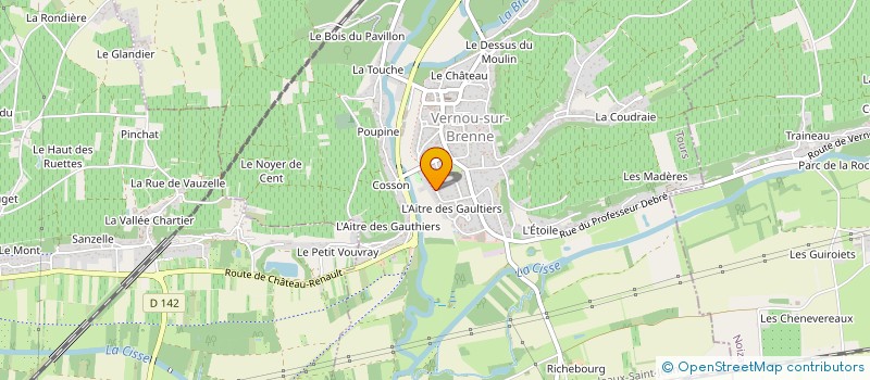 localisation de l'entreprise MADAME MICHELE LEGRAND-DEROODE  VERNOU-SUR-BRENNE