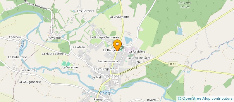 localisation de l'entreprise MADAME MICHELE MATHE à BELABRE