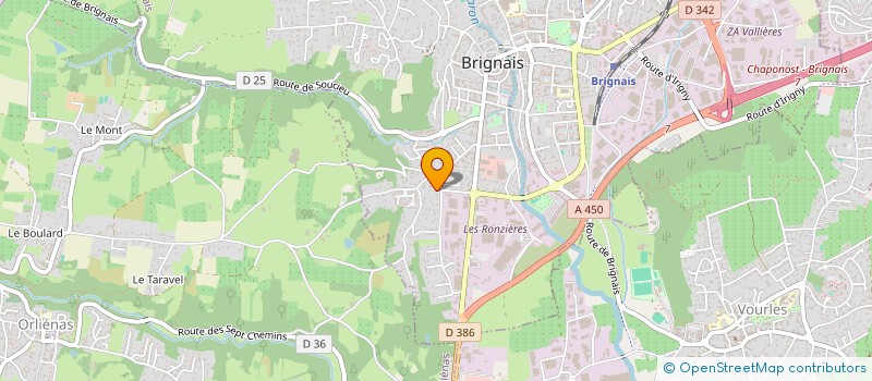 localisation de l'entreprise MADAME MICHELE MATHIEU  BRIGNAIS