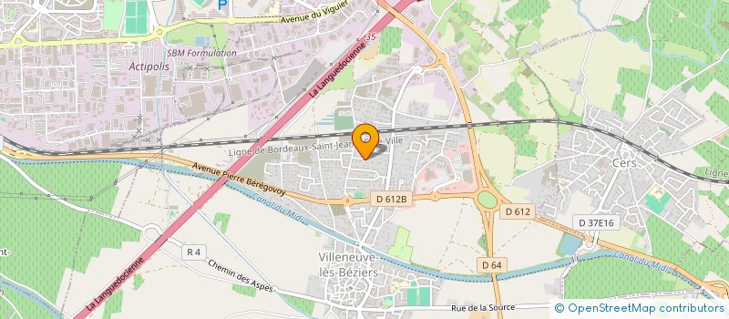 localisation de l'entreprise MADAME MICHELE MONER  VILLENEUVE-LES-BEZIERS