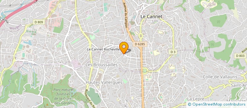 localisation de l'entreprise MADAME MICHELE MULLER à LE CANNET