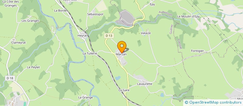 localisation de l'entreprise MADAME MICHELE PETIT  MOUTIER-D'AHUN