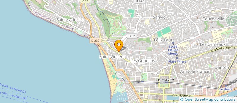 localisation de l'entreprise MADAME MICHELE POUPART  LE HAVRE