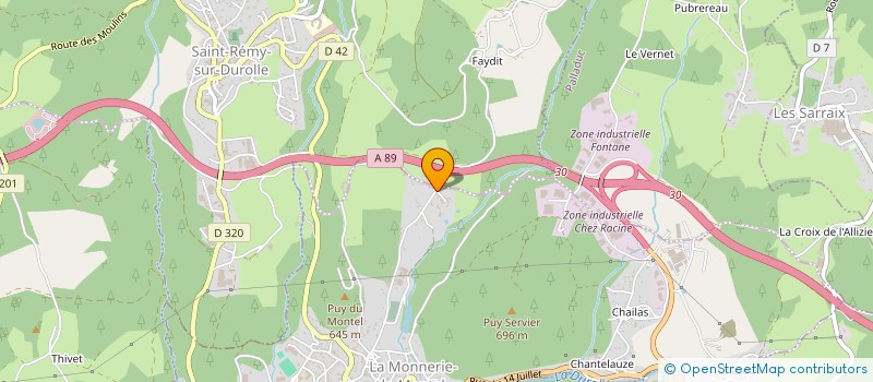 localisation de l'entreprise MADAME MICHELE PROVERA  LA MONNERIE-LE-MONTEL