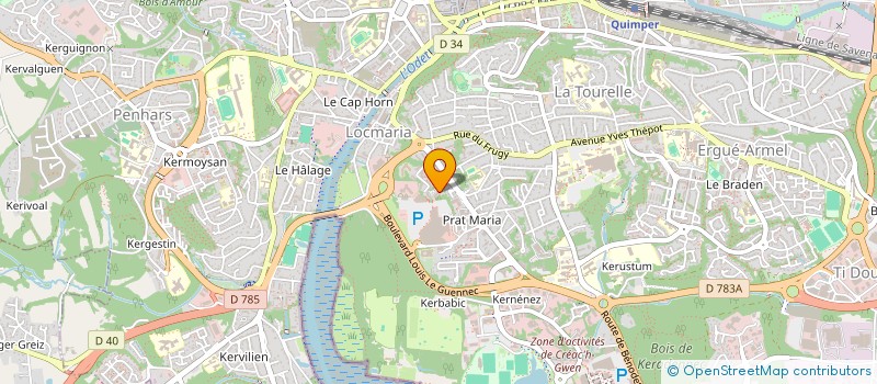 localisation de l'entreprise MADAME MICHELE QUERE à QUIMPER