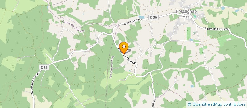 localisation de l'entreprise MADAME MICHELE RAPHAEL  PRESSIGNAC-VICQ