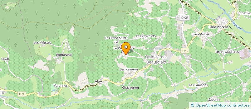 localisation de l'entreprise MADAME MICHELE TEILLARD  QUINCIE-EN-BEAUJOLAIS