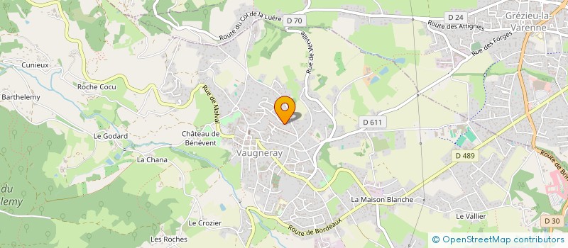 localisation de l'entreprise MADAME MICHELE VERNEY  VAUGNERAY