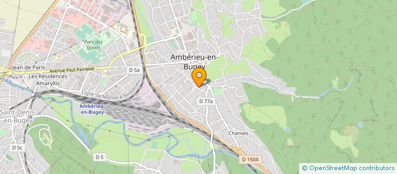 localisation de l'entreprise MADAME MICHELE VIALLY  AMBERIEU-EN-BUGEY