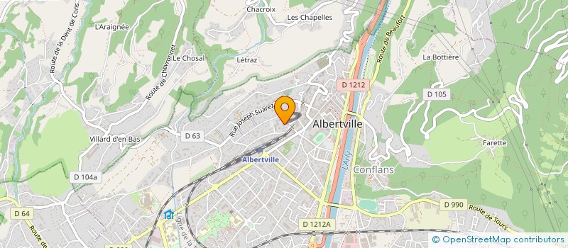 localisation de l'entreprise MADAME MICHELE VIONNET-FUASSET  ALBERTVILLE