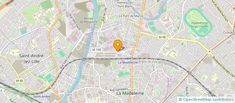 localisation de l'entreprise MADAME MICHELE WALLERAND à LA MADELEINE