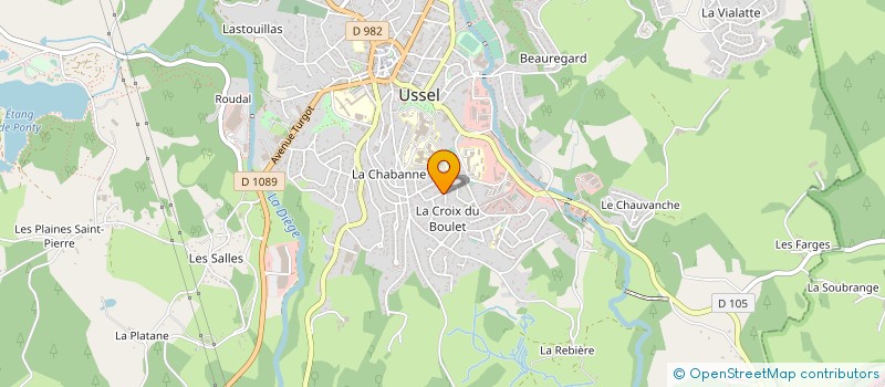 localisation de l'entreprise MADAME MICHELINE AUDOUZE  USSEL