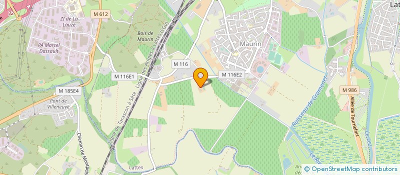 localisation de l'entreprise MADAME MICHELINE BOUVET à LATTES