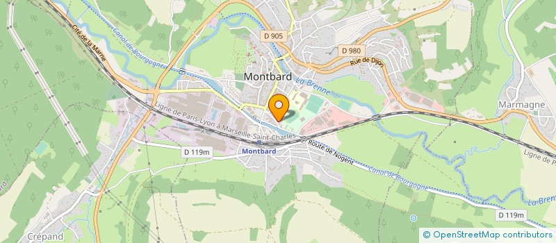 localisation de l'entreprise MADAME MICHELINE DANIELO  MONTBARD