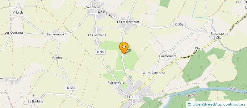 localisation de l'entreprise MADAME MICHELINE GARMY  LUZILLAT