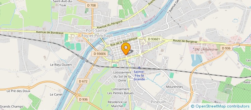 localisation de l'entreprise MADAME MICHELINE GROSSET à SAINTE-FOY-LA-GRANDE