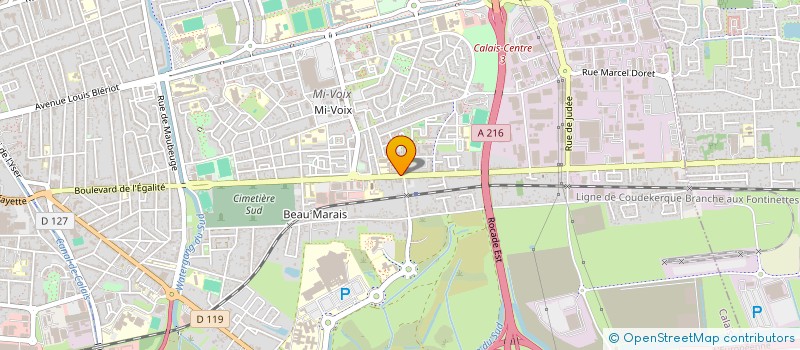 localisation de l'entreprise MADAME MICHELINE GUARNERI  CALAIS