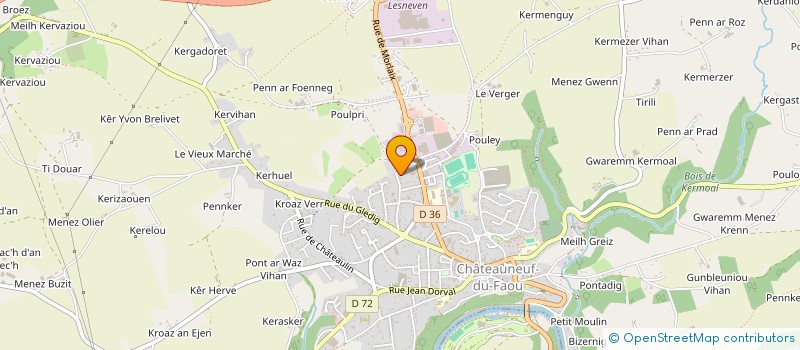 localisation de l'entreprise MADAME MICHELINE LE BRIS  CHATEAUNEUF-DU-FAOU