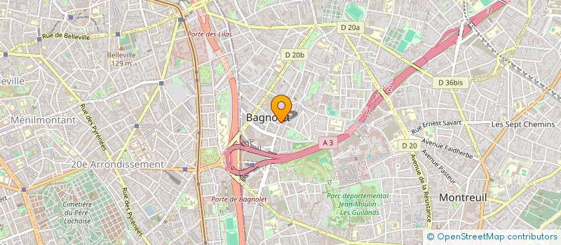 localisation de l'entreprise MADAME MICHELINE MASSE à BAGNOLET