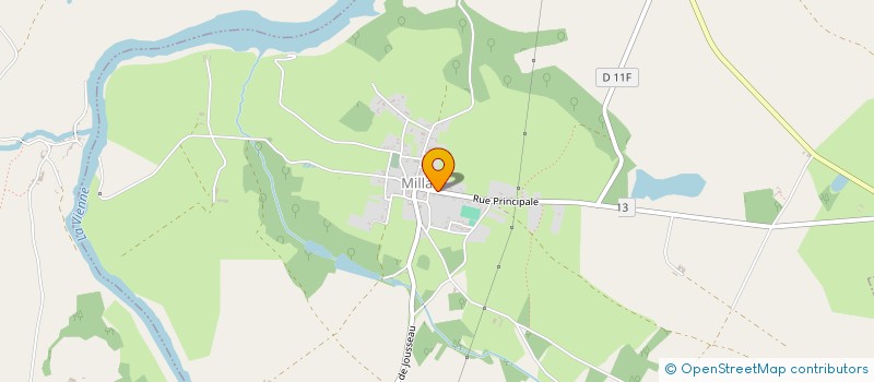 localisation de l'entreprise MADAME MICHELINE MELIN  MILLAC