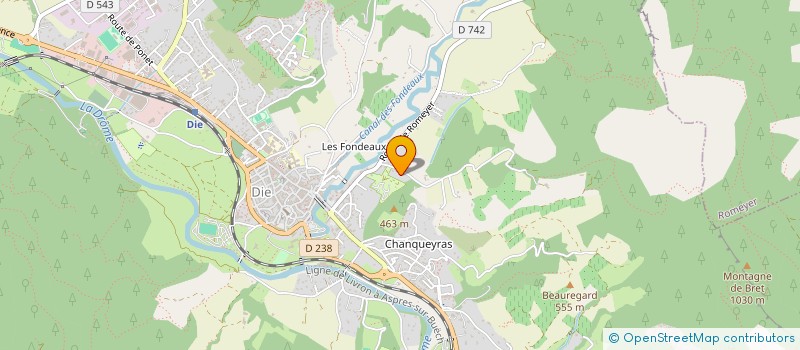 localisation de l'entreprise MADAME MICHELINE MOUNIER  DIE