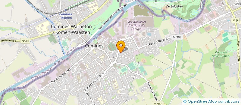 localisation de l'entreprise MADAME MICHELINE PLOUVIER  COMINES