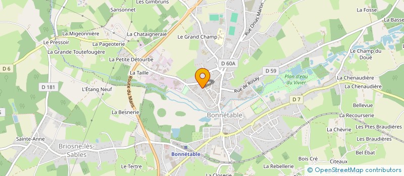 localisation de l'entreprise MADAME MICHELINE RIVIERE à BONNETABLE