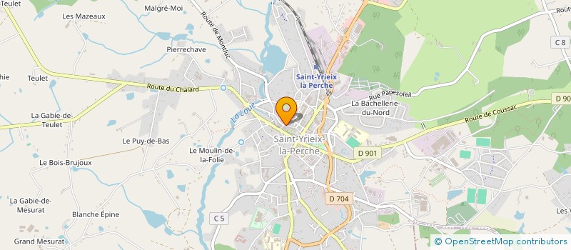 localisation de l'entreprise MADAME MICHELLE BUISSON à SAINT-YRIEIX-LA-PERCHE