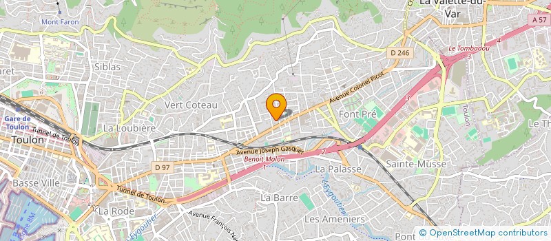 localisation de l'entreprise MADAME MICHELLE BURVILLE  TOULON