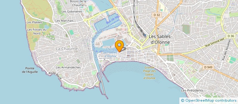 localisation de l'entreprise MADAME MICHELLE CLAVERY à LES SABLES D'OLONNE