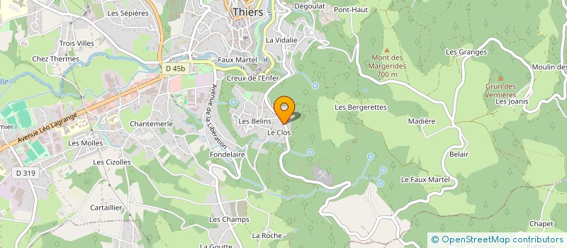 localisation de l'entreprise MADAME MICHELLE CONVERT  THIERS