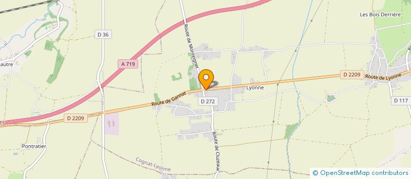 localisation de l'entreprise MADAME MICHELLE COUZON  COGNAT-LYONNE
