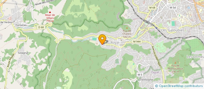 localisation de l'entreprise MADAME MICHELLE GINEYS à ROYAT