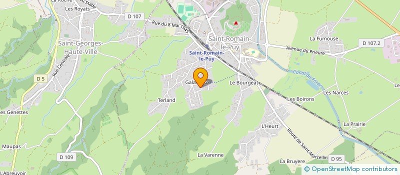 localisation de l'entreprise MADAME MICHELLE GOBIN  SAINT-ROMAIN-LE-PUY