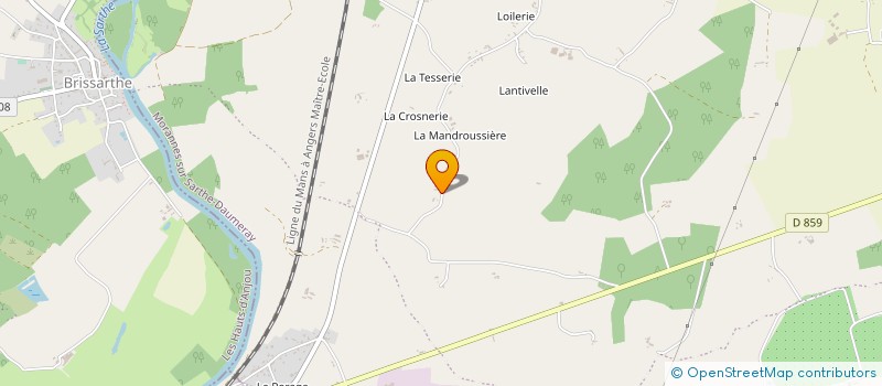 localisation de l'entreprise MADAME MICHELLE HALLIER  MORANNES SUR SARTHE-DAUMERAY