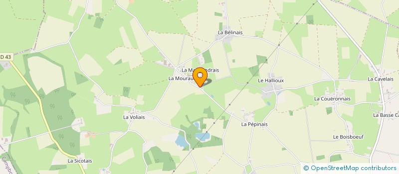 localisation de l'entreprise MADAME MICHELLE HAMON  NOTRE DAME DES LANDES