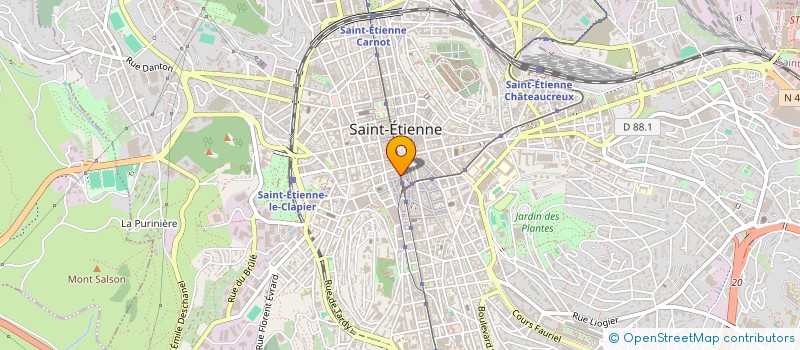 localisation de l'entreprise MADAME MICHELLE JACOB  SAINT-ETIENNE