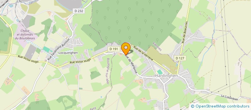 localisation de l'entreprise MADAME MICHELLE MAILLY  HARDINGHEN