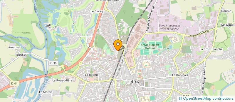 localisation de l'entreprise MADAME MICHELLE MERIENNE  BRUZ