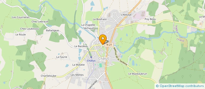 localisation de l'entreprise MADAME MICHELLE MERLE à CHALUS