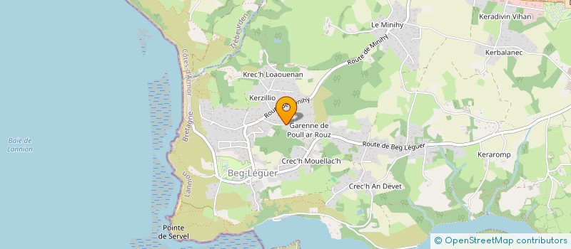 localisation de l'entreprise MADAME MICHELLE MONBARQUE  LANNION