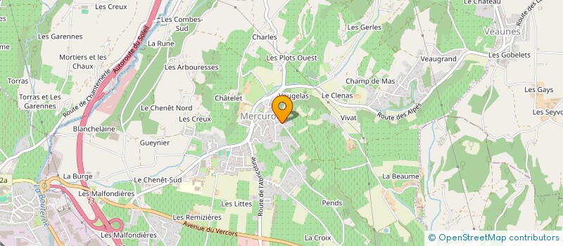 localisation de l'entreprise MADAME MICHELLE PERRET  MERCUROL-VEAUNES