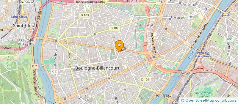 localisation de l'entreprise MADAME MICHELLE PINART à BOULOGNE-BILLANCOURT