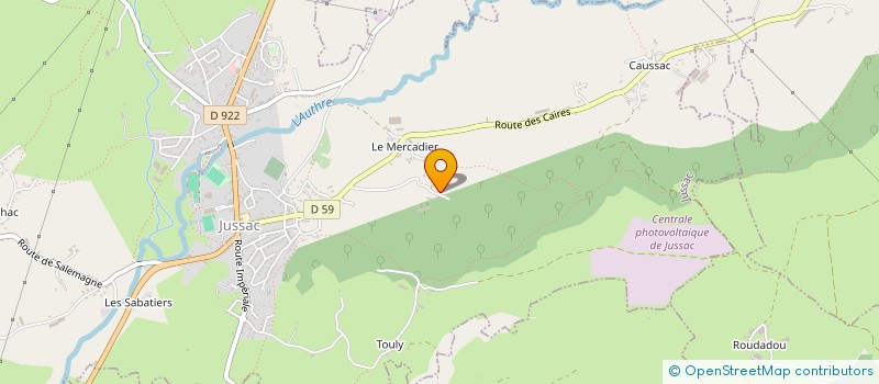 localisation de l'entreprise MADAME MICHELLE POUDEROUX à JUSSAC